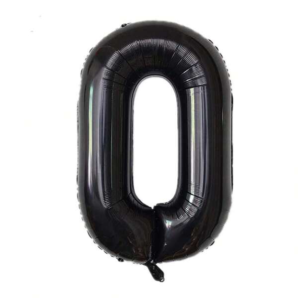 40-Inch Black Number Foil Balloons 0-9, USA Version, Birthday Party Festival Decoration