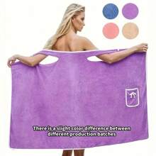 1 Stück ultra-weicher Korallen-Fleece Damen-Bademantel mit Schleifentasche - Dickes, saugfähiges Handtuch-Wickeltuch für luxuriöse Spa-Erfahrung Zuhause, Sommerhochzeit, Badezimmer-Dekoration, Schulanfang