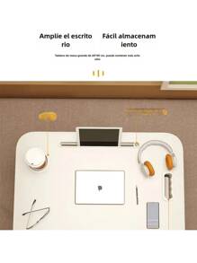 Portable Folding Laptop Stand Study Table Cooling Fan Foldable Desk For Bed Sofa Tea Serving Table - Pink - View 2