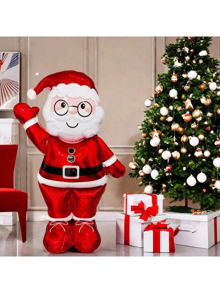 Large Santa Claus Foil Balloons, Christmas Party Decorations - Multicolor - View 1
