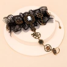 1 cái/bộ Vòng tay Steampunk Gear Pirate Retro Ngón trỏ Chuỗi Phụ kiện ren, Thích hợp cho phụ nữ đeo tại các lễ hội, sự kiện và tiệc tùng - vòng tay ren chuỗi tích hợp - Xem 5