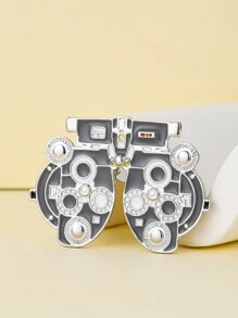 1pc Ophthalmology Enamel Pins Brooch Medical Phoropter Lapel Lanyard Coat Bag Badge Gifts For Doctor Optometrist Student