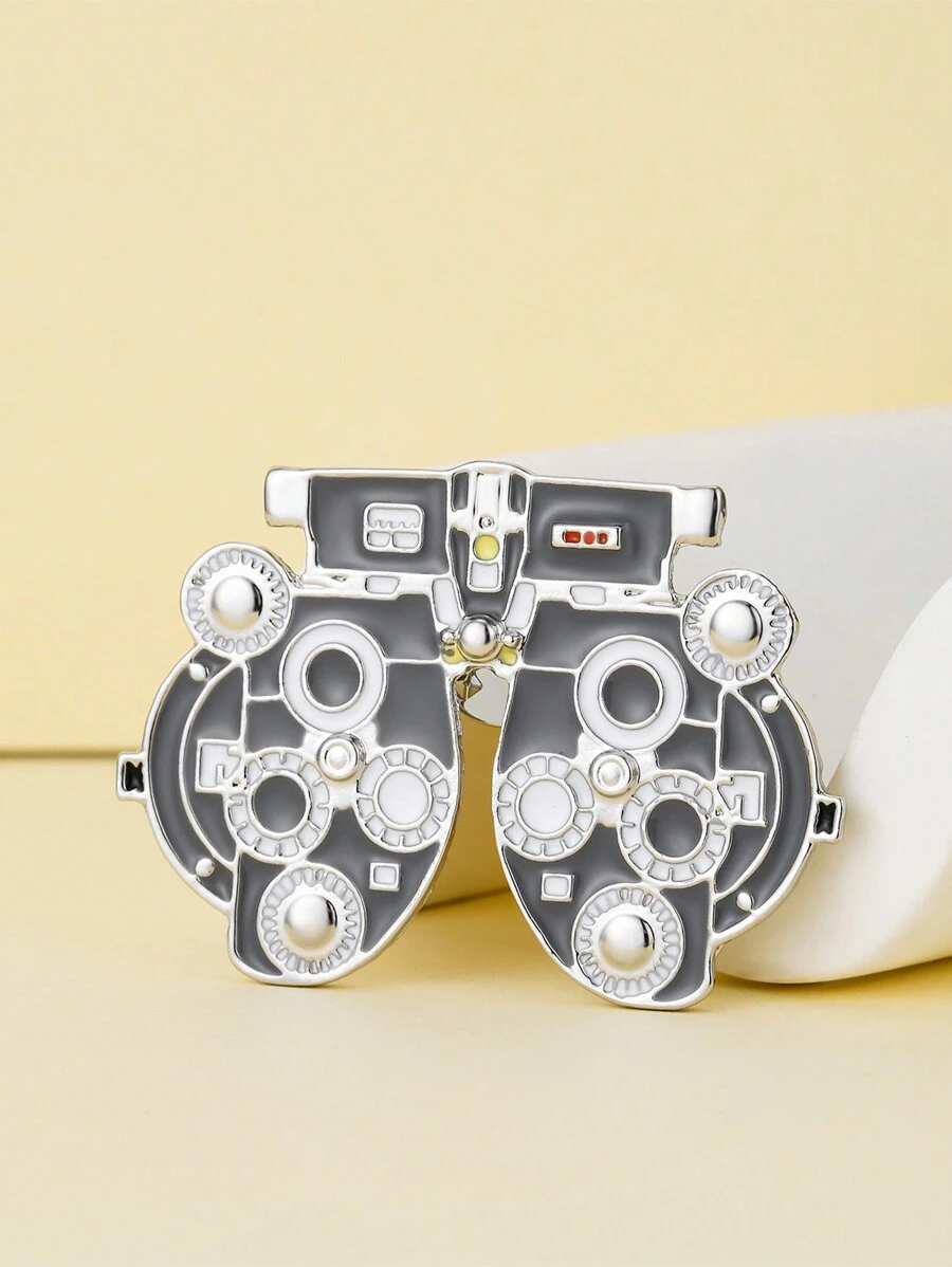 1pc Ophthalmology Enamel Pins Brooch Medical Phoropter Lapel Lanyard Coat Bag Badge Gifts For Doctor Optometrist Student