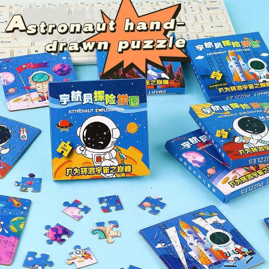 Đồ chơi xếp hình phẳng 3D DIY sáng tạo dành cho trẻ em, Đồ chơi xếp hình mini thủ công bằng giấy hình phi hành gia dành cho học sinh tiểu học, Quà tặng nhỏ cho trẻ em vào các ngày lễ - nhiều màu - Xem 1