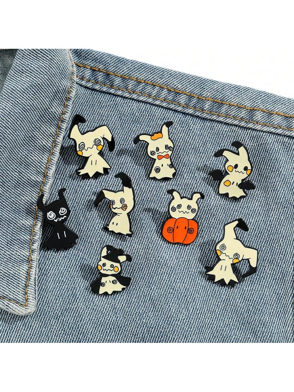 pokemon Set di spille da balia cartoni animati animali Pokemon, 1/8 pezzi, spilla in smalto a forma di Mimikyu, accessori in metallo per zaino, abbigliamento, gioielli, regalo per amici, accessori per vestiti, pins per abiti, borse, ciondoli, scuola