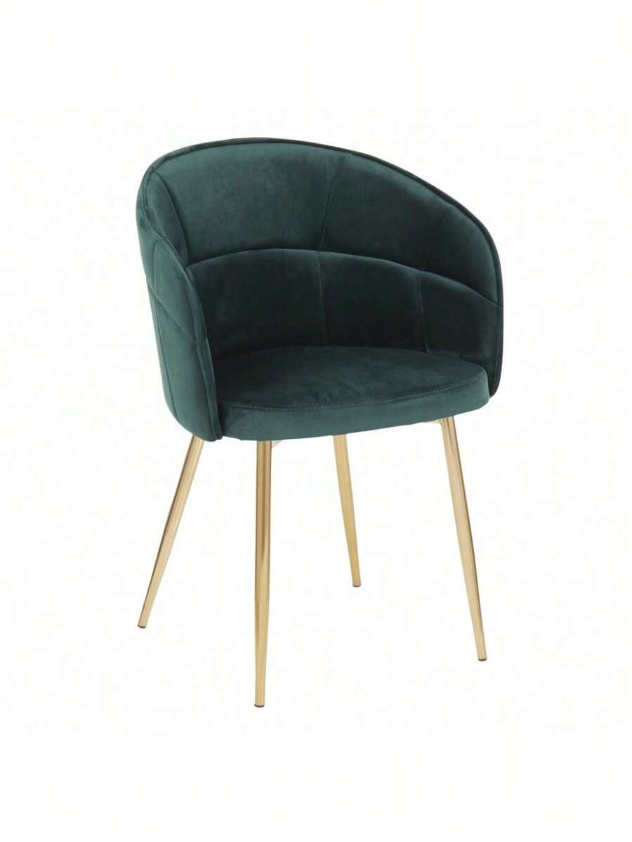 Lindsey Contemporary Chair In Gold Metal And Green Velvet By LumiSource,YY Choice
