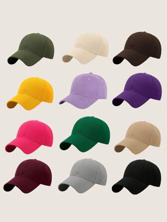 1 件青年多色防晒棒球帽百搭面部装饰棒球帽适合外出旅行日常使用