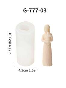 1 pieza Molde de silicona con diseño de madre e hija abrazándose para hacer una figura decorativa para el Día de la Madre