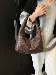 休闲简约大容量轻便多功能女士腋下手提包