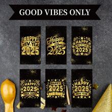 60 件迷你 2025 新年糖果棒包装、糖果贴纸、巧克力棒包装标签、新年包装贴纸 - 彩色 - 查看 4