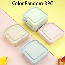1pc Portable Lunch/Bento Box With Large Capacity For Toast, Bread And Sandwich Macaron Color Bread Shaped Food Storage Container, Plastic Lunchbox With Lid Snack Box, Cute And Leakproof Bento Box, Reusable And , Perfect For Packing Lunch, Snacks Or Leftovers, Ideal For On-The-Go, Pastel Pink, Green, Beige, And Gray Colors.