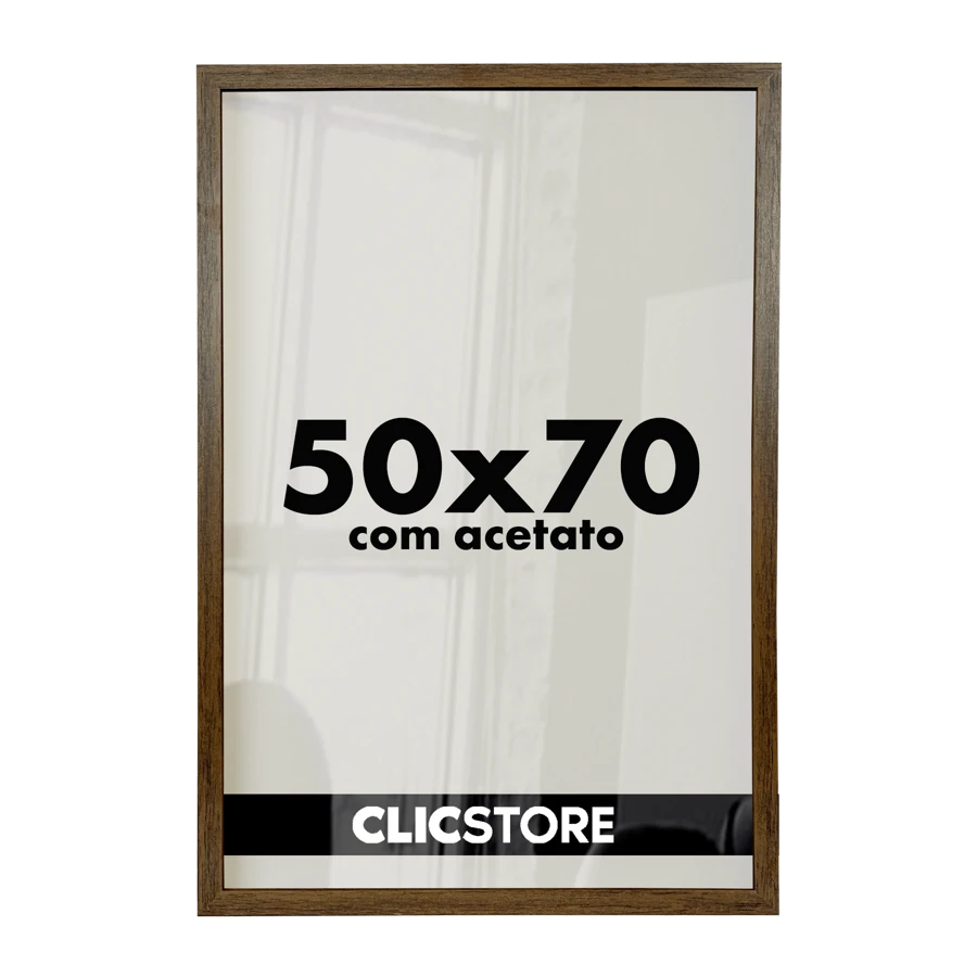 Moldura 50x70cm Com Acetato Quadros Poster Foto Quarto Sala Casa Parede Certificados Madeira Fundo Decorativo Imagem