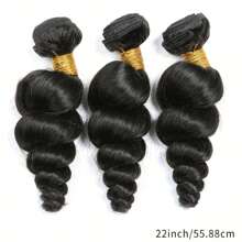 1 bó tóc Brazil xoăn sâu Remy tóc dệt bằng tóc thật 1 bó tóc màu tự nhiên - Tự nhiên & Đen - Xem 5