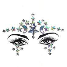 Miếng dán mặt sáng lấp lánh 3D Rhinestone cho lễ hội trang điểm đồ trang sức dán trên mặt pha lê đá quý đồ trang sức kim cương trang trí - Nhiều màu - Xem 17