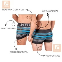 Kit 10 Men's Boxer Briefs - Assorted Colors - Nhiều màu - Xem 2