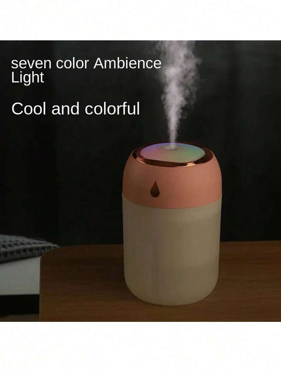USB 可充电迷你加湿器，静音便携式加湿器，适用于家庭/办公室/卧室，适合孕妇和婴儿，香薰扩散器 - 彩色 - 查看 1