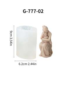 1 pieza Molde de silicona con diseño de madre e hija abrazándose para hacer una figura decorativa para el Día de la Madre