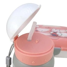 Children's Lunch Box Kit With Divider + Teddy Bear Bottle - trái cam - Xem 3