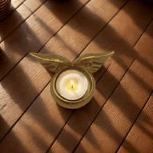 1 件翼形烛台，适用于客厅、卧室、房间装饰、家居装饰、厨房、办公室装饰、礼品 - 金色 - 查看 5