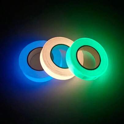 1 Roll Fluorescent Self-Adhesive Glow-In-The-Dark Tape Light Strip Fire Channel Stage Decoration Exit Warning Stickers For Home, Stairs And Wall Luminous Decoration,Stickers,Wall Decal, Vinyl Decal For Home Decorations,Spring Decoration Items Refresh Your Home,Rama Decoration Stickers Gifts Birthday Graduation