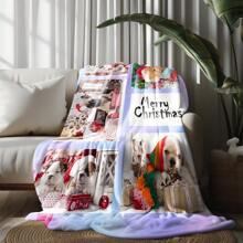 A Custom-Made Christmas-Style Flannel Blanket, Custom-Made Couple And Family Photos, Personal Art Photos Or Custom Pet Photos And Text Are Perfect Gifts For Father's Day, Mother's Day Or Pet Lovers - Full Pattern Customization - View 3