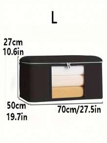 Bolsa de almacenamiento de gran capacidad, 1/4 piezas, plegable, con costura, a prueba de polvo, con asa, bolsa de almacenamiento de gran capacidad minimalista, bolsa de armario portátil con cremallera para ropa y ropa de cama, caja de almacenamiento a prueba de polvo para ropa y decoración de miscelánea, decoración de festival, decoración de habitación, decoración del hogar, decoración de dormitorio, organizador, almacenamiento del hogar, camiseta blanca de mujer, pantalones negros de mujer, ropa de invierno para dama, vestido