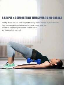 1pc Waist And Hip Weighted Dumbbell Exercise Belt, Barbell Training