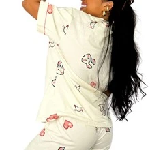 DUDA AMERICAN 3-PIECE PAJAMAS WITH HIGH-WAIST PANTS AND SHORTS - Nhiều màu - Xem 3