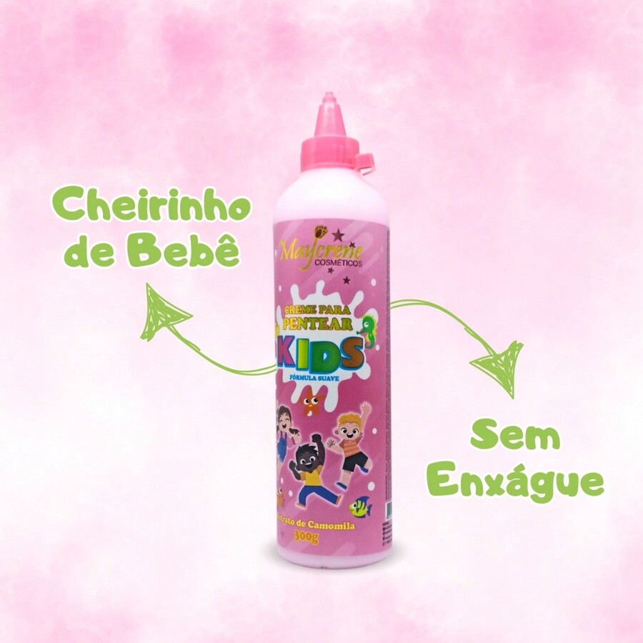 Shampoo Infantil Condicionador e Creme Para Pentear Kit Kids Hidratante