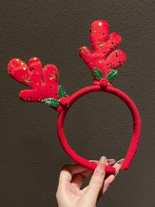1/5 piezas Diadema con cuernos de reno de Navidad para mujer, linda y festiva para usar en vacaciones, aro para el cabello para accesorios de cabello de mujer - Multicolor - Ver 19