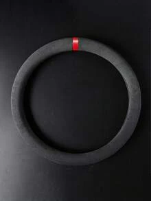 1pc Fuzzy Steering Wheel Cover For Car, Round Shaped Anti-Slip - Multicolor - View 9