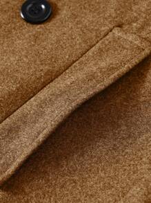 男士双排扣长款大衣，英伦风秋冬大衣