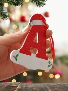 1pc 圣诞字母吊坠，26 个字母圣诞装饰吊坠，DIY 祝福字母吊坠，礼品装饰材料，室内圣诞装饰，节日装饰，家居装饰，新年装饰 - 彩色 - 查看 6