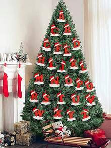 1pc 圣诞字母吊坠，26 个字母圣诞装饰吊坠，DIY 祝福字母吊坠，礼品装饰材料，室内圣诞装饰，节日装饰，家居装饰，新年装饰 - 彩色 - 查看 2