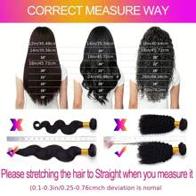 1 bó tóc Brazil xoăn sâu Remy tóc dệt bằng tóc thật 1 bó tóc màu tự nhiên - Tự nhiên & Đen - Xem 12