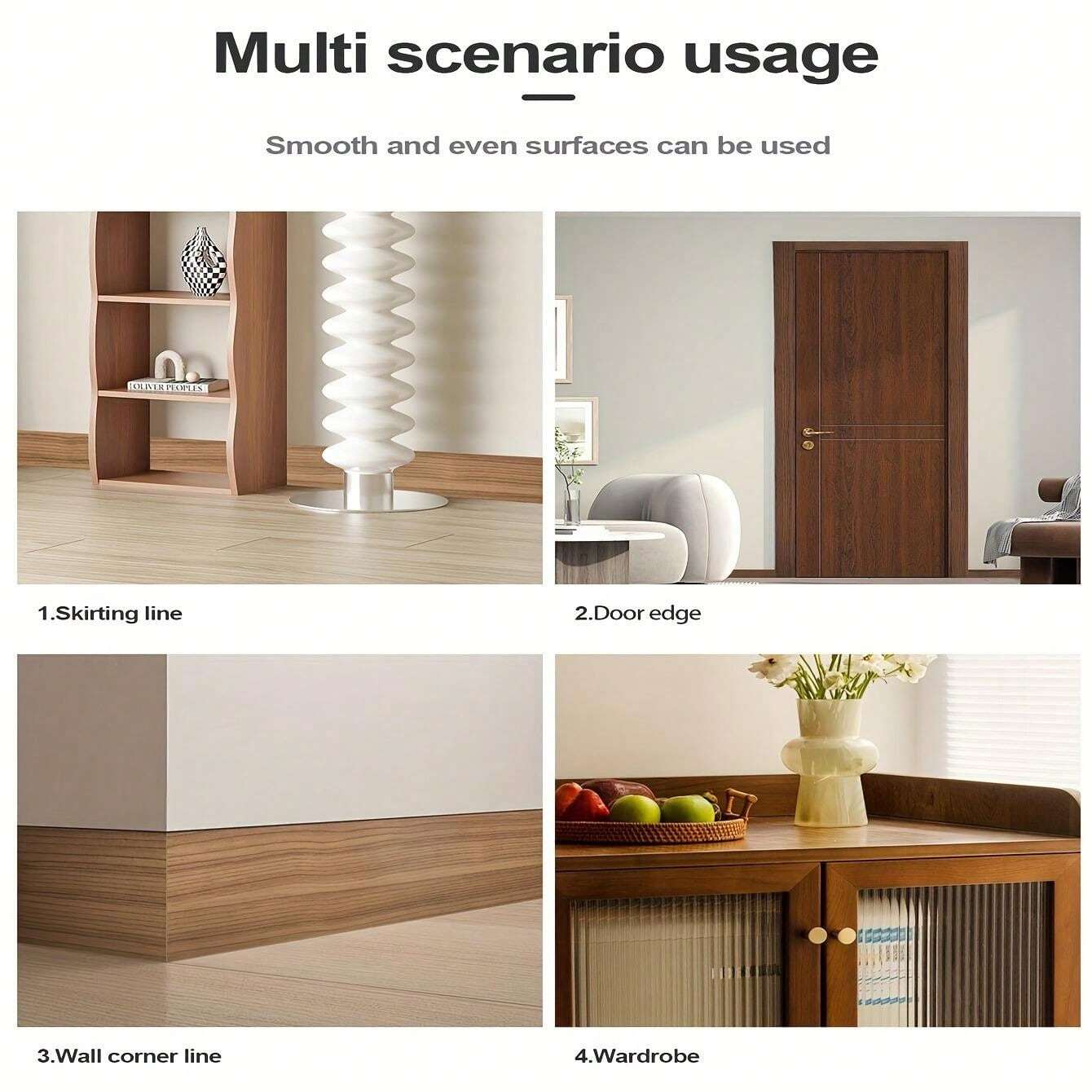 1 Roll 5mX10cm SelfAdhesive Wood Grain Edging Tape SelfAdhesive