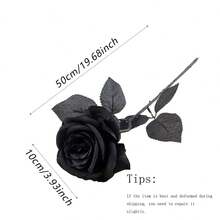 1 cái/6 cái Hoa hồng satin nhân tạo dùng trang trí nhà cửa, đám cưới, tiệc tùng, Halloween, phong cách Gothic - Đỏ - Xem 3