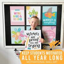 Colorful Classroom Motivational Posters | Set Of 9 | Educational Posters - White - View 6