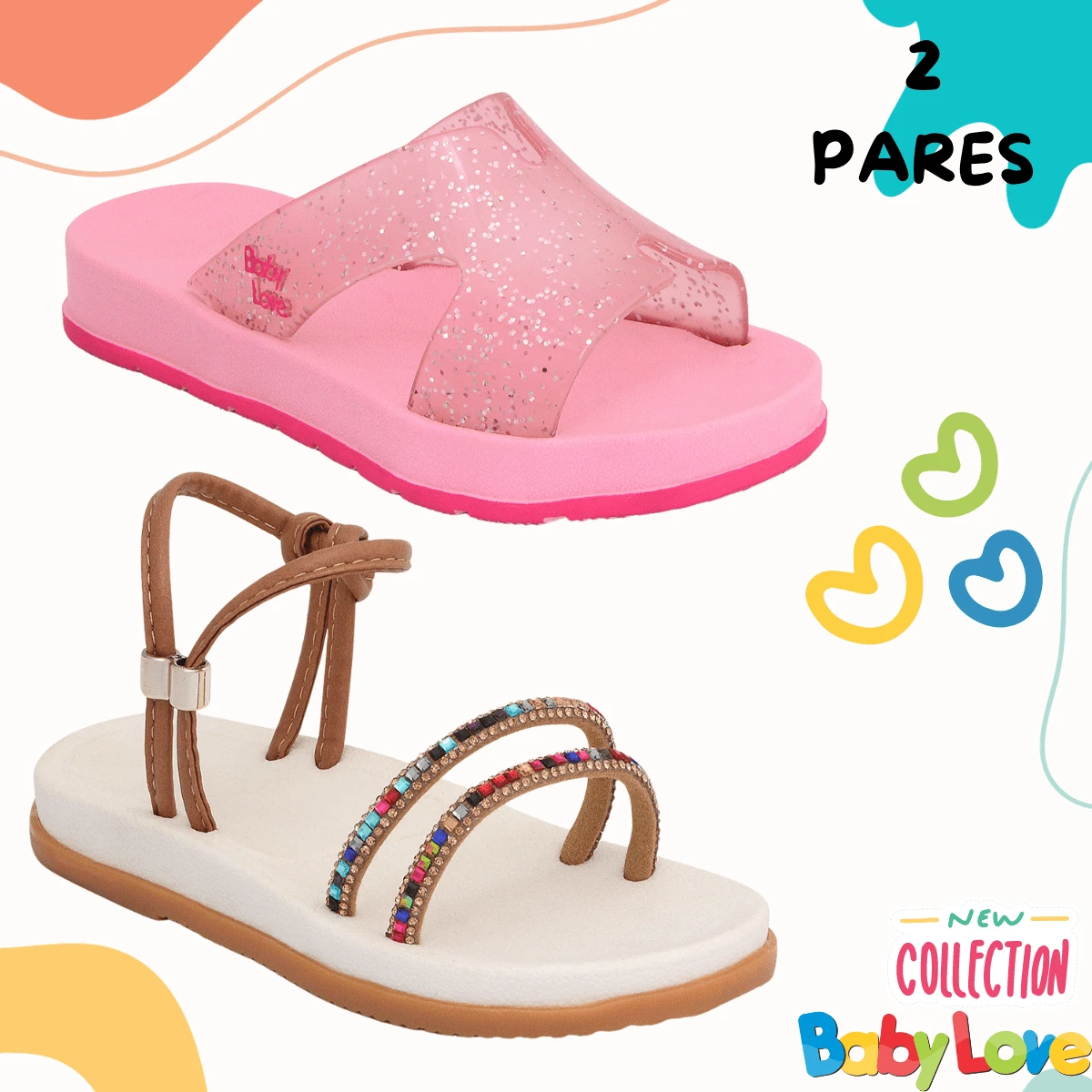 2 Children's Sandals Girls Summer Collection Promotion Comfortable - 淺粉色 - 查看 1