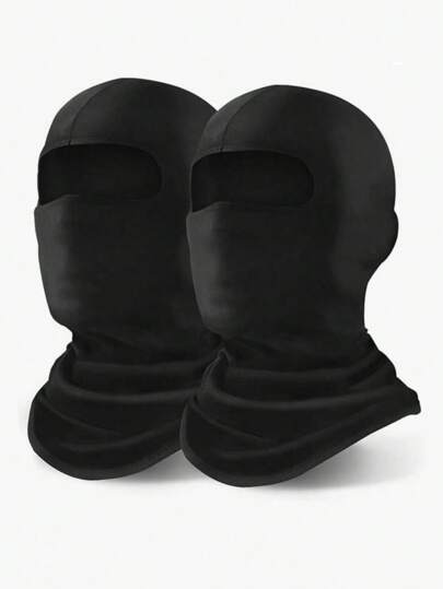 1/2/3 件男女通用纯色拉法帽面罩，适合日常使用、户外旅行、徒步旅行、滑雪、骑自行车