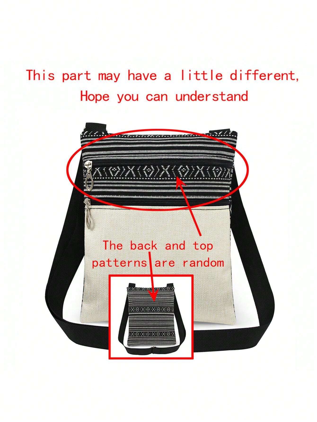 Cute Cartoon Dog Pattern Crossbody Bag, Unisex Reusable Shoulder Bag