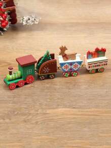 一件造型奇趣的木制火车装饰品 - 可爱的展示柜摆件、餐桌中心装饰、家居装饰、送给亲朋好友的手工木制礼物、家居DIY工艺品、无需用电装饰。注意:纯手工制品,部分细节与图片略有差异。 - 彩色 - 查看 22