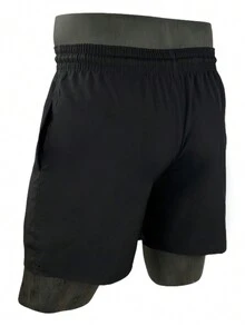 OLGA MODAS KIT 4 Shorts Bermuda Shorts Men's Tactel Elastane Gym Beach Casual - Đen và trắng - Xem 3