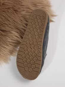 Thermal Lined Women Moccasin Flats, Warm Princess Slip-On Loafers For Winter