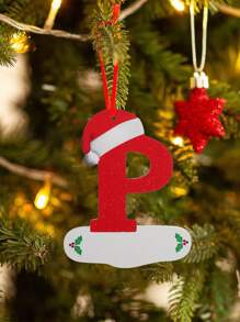 1pc 圣诞字母吊坠，26 个字母圣诞装饰吊坠，DIY 祝福字母吊坠，礼品装饰材料，室内圣诞装饰，节日装饰，家居装饰，新年装饰 - 彩色 - 查看 20
