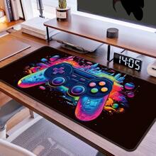 Game Controller Mouse Pad, Gamepad Computer Gaming Keyboard Mat, Large Office Desk Mat, With Sewn Edges And Anti-Slip Back To School Gaming Mouse Pad Desk Accessories Office Supplies Office Desk Accessories Mousepad Mouse Pad For Desk - Gamepad - View 3