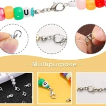 480 pièces Kit de pinces à homard, pinces à becs, anneaux de homard, anneaux de saut et fermoirs - perles de positionnement de chaîne à queue. Kit de bijoux pour la fabrication de bijoux faits main, colliers, bracelets, boucles d'oreilles, réparation de colliers