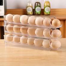 Egg Organizer Holder For Refrigerator Stackable Shelf 3 Tiers - Trong sáng - Xem 1