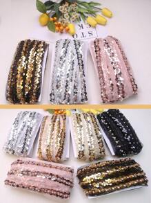 全新手工珍珠饰钉水钻亮片网纱条纹 DIY 服装连衣裙配饰材料，宽度：4 厘米 - 多色 - 查看 10