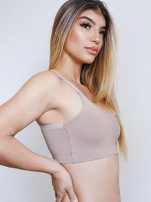 TOP ZAIRA Bra Without Padding With Adjustable Straps, Ideal For The Gym And Everyday Wear - Màu be - Xem 4